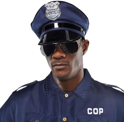 AMSCALL Original Bold Navy Blue Police Hat