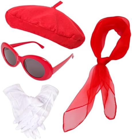 French Red Beret Set for Halloween