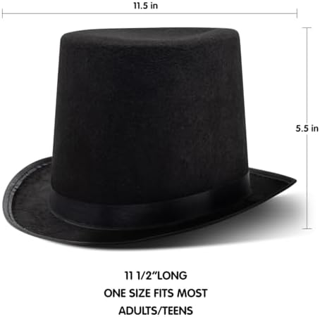 Elevate Your Style Spooktacular Black Top Hat for Men