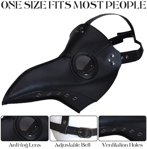 8-in-1 Plague Doctor Costume Set for Halloween Cosplay