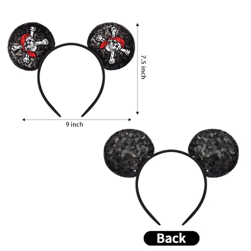 RCJERA Pirate Themed Mouse Ears Headband