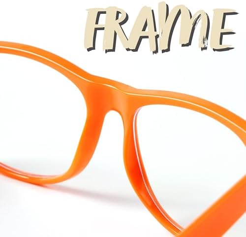 Spooktacular Creations - Retro Orange Nerd Glasses