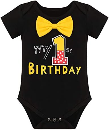 1st Birthday Baby Boys Tuxedo Romper Set for Halloween More