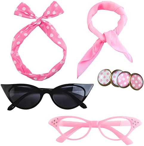 Aneco 6-Piece 50s Timeless Cat Eye Set
