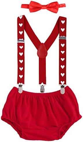 1st Birthday Cake Smash Suspenders