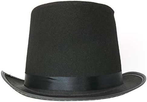 SkeletEE Black Felt Top Hat - Tuxedo Magician Costume