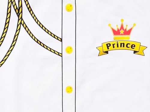 Baby Boy Prince Halloween Costume with Gold Crown