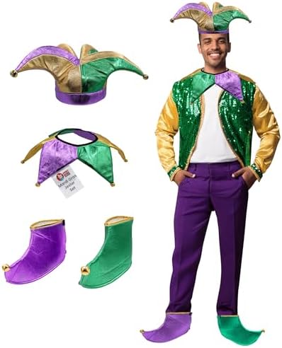 Clown Court Jester Set Circus Accessories for Adults
