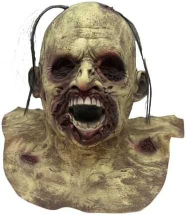 Soguer Creepy Zombie Head Toy Mask Latex Trick or Treat Adult Costume