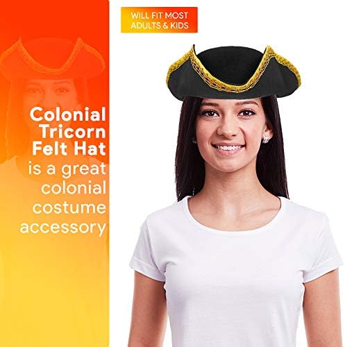 Skeleteen Colonial Black Tricorn Hay