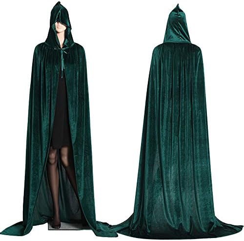 Stylish Halloween Robe Unisex Soft Velvet Full Long Kapes