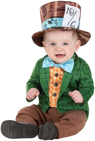 Deluxe infant boys Mad Hatter costume for Halloween adventures in Wonderland