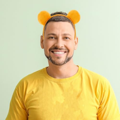 Yellow Bear Ears Headband for Adults Halloween Costume Bear Headband Party