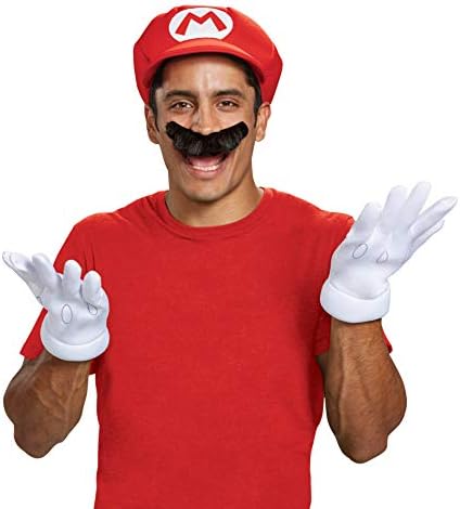 Disguise Adult Mario Costume Accessory Kit for Men