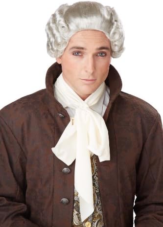 California Costumes Mens 18th Century Peruke Wig