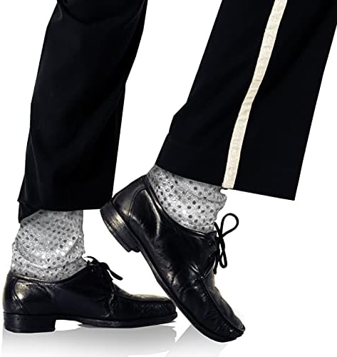 Skeleteen Sparkling Silver Sequin Socks