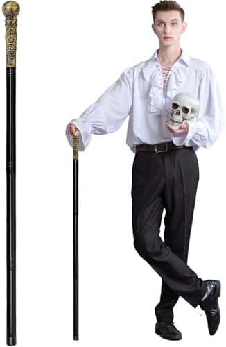 Stunning Pimp Cane - 42 Metal Prop Stick with Antique Gold Handle