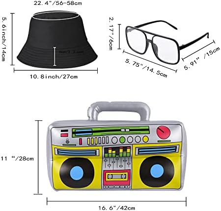 YAROMO Hip Hop Costume Kit 80s90s Rapper Accessories