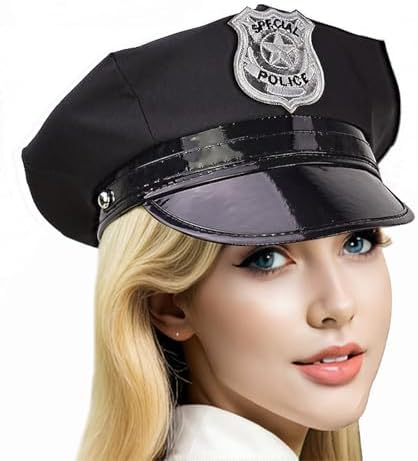 5-in-1 Police_hat_Cosplay set Perfect for Costumes Halloween Parties