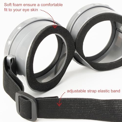 3 Pcs Halloween Costume Accessories Set - Yellow Goggles Gloves for Adults