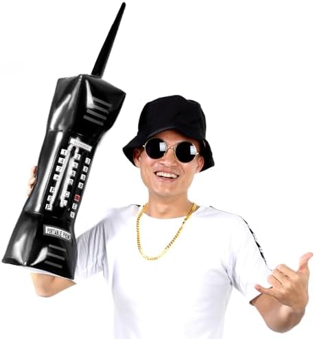 Meekoo 80s90s Hip Hop Costume Set for Men - Rapper Accessories Bundle