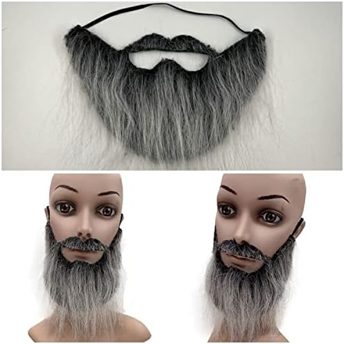 Funny Costume Party Fake Beard Moustache Set Halloween Christmas Disguise Toy Black Grey