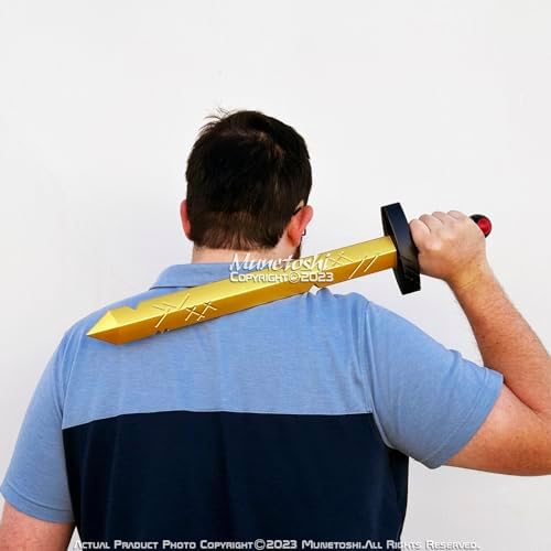 Golden Battle Sword Costume Prop for Fantasy Fans