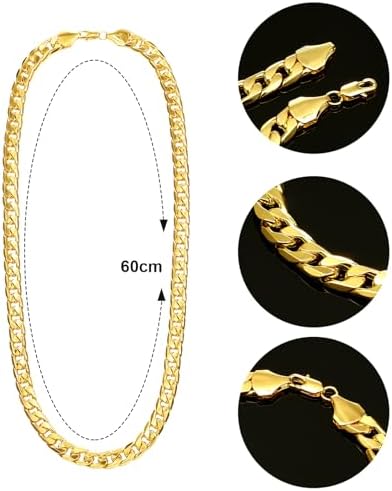 Meekoo 80s90s Hip Hop Costume Set for Men - Rapper Accessories Bundle