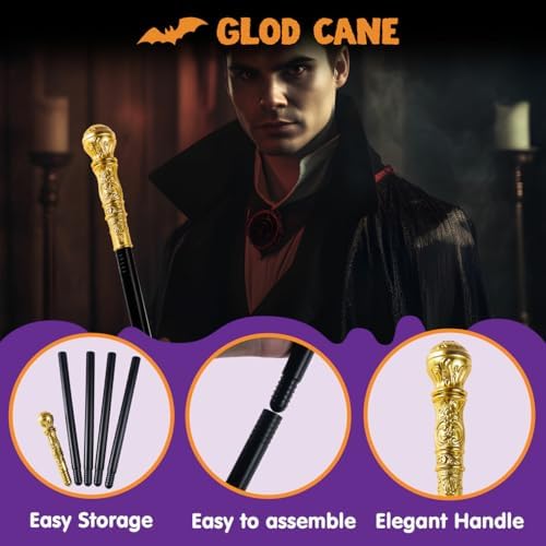 Captain of Spooktacular Costumes Walking Cane Halloween Costume Accessory