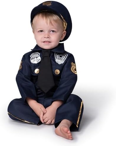 Spooktacular Creations Halloween Baby Police Costume Realistic Jumpsuit Hat