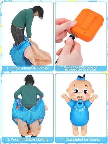 Inflatable Baby Costume Set for Adults and Babies