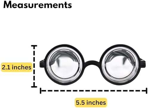 Iconkal Thick Lens Nerd Dress-Up Costume Glasses Perfect Halloween Addition