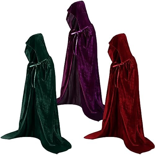 3-Piece Halloween Witch Sisters Robes for Women