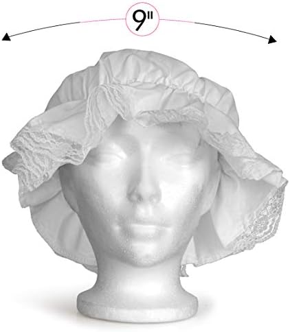 SkeidWhite Mob Cap for Halloween Colonial Costs