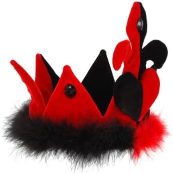 Regal Red Black Crown Costume Hat for Women