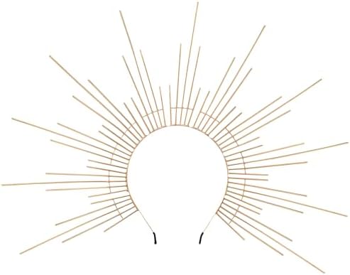 Sun Goddess Halo Crown - Golden Light Renaissance Cosplay Headpiece