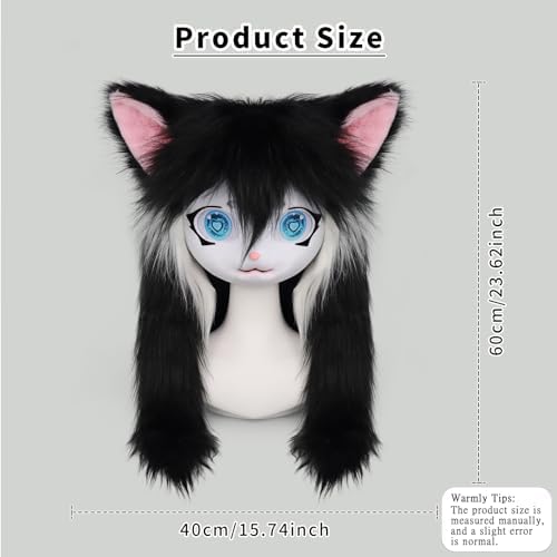 SMILETERNITY Animal Head Cat Fursuit Cut Mask Costume prop