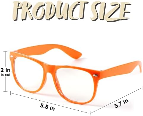 Spooktacular Creations - Retro Orange Nerd Glasses