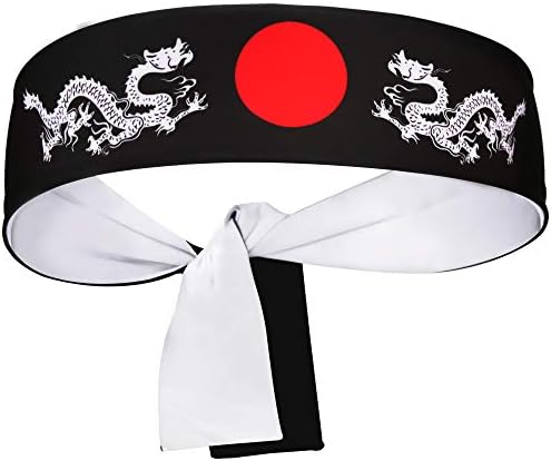 Reversible Bushido Hachimaki Warrior Headband Halloween Karate and More