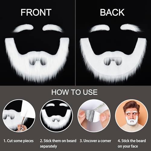 Yan Dream Fake Beard and Mustache Set for Halloween