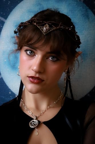 Dazzling Crystal Crown - Viking Headband with Elegant Design for Halloween Cosplay