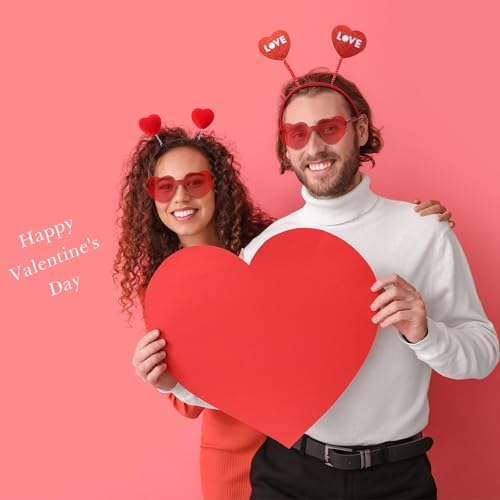 Valentines Day Heart sunglasses headbands set