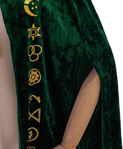 RocailleCos Winifred Sanderson Halloween Costume Cloak Green Velvet Robe