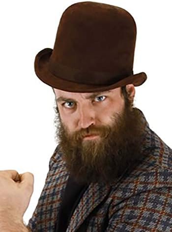Tall Brown Steampunk Derby Bowler Costume Hat