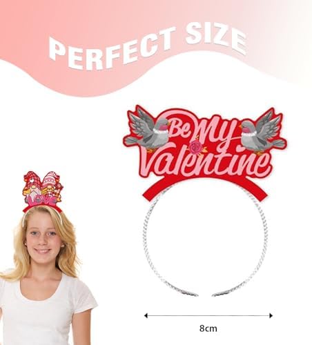 Comelodiant 6PCS Valentines Day Headbands - Perfect for Parties More