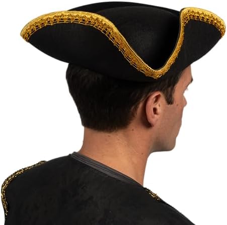Spooktacular Black Pirate Hat Perfect for Halloween and Role-Play