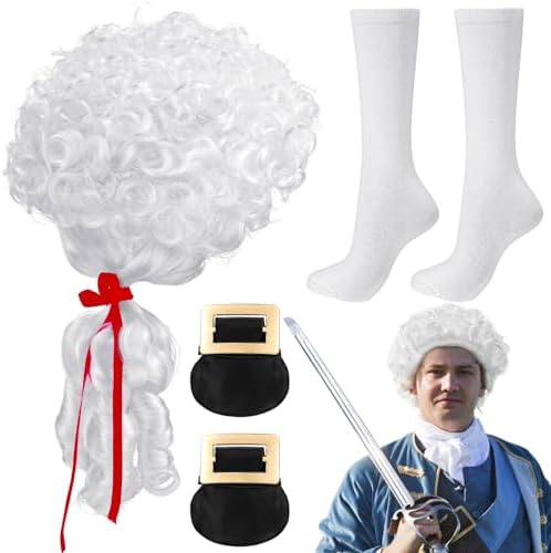 Giegxin Halloween Colonial Judge Costume Set for Kids and Adults