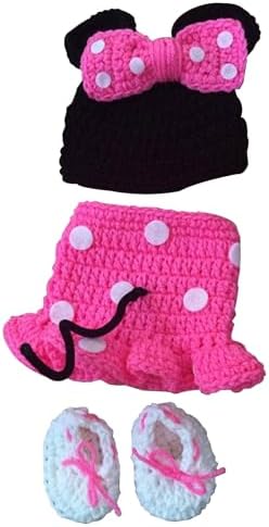 JASTORE PHOTOGRAPHY PROP BABY COSTUME - CUTE CROCHET MICE