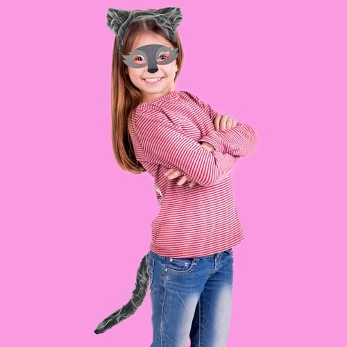 HODRME 5-Piece Wolf Ears and Tail Set