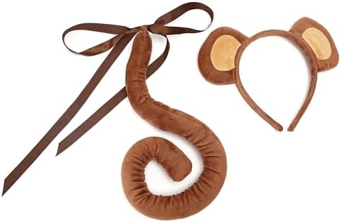 Fun Monkey Ears Tail Costume Set - Perfect for Halloween More